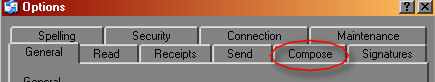 Options-Compose Tab