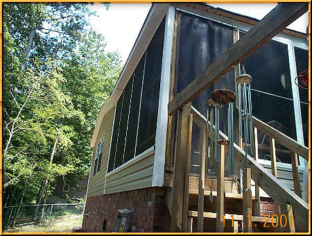 Back of screened in porch